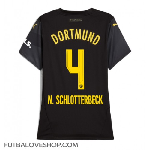 Dres Borussia Dortmund Nico Schlotterbeck #4 Preč pre Ženy 2024-25 Krátky Rukáv